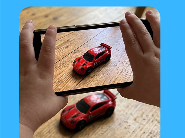 Real-Time Camera Object Naming: Point your camera at your 1-year-old’s favorite bottle, cup, or ball to model clear single words.